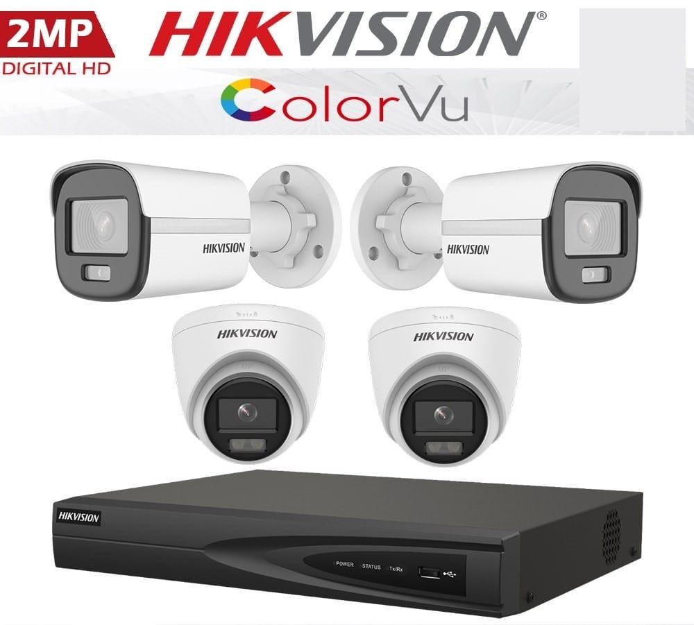 4 CCTV Camera-IP Hikvision Package