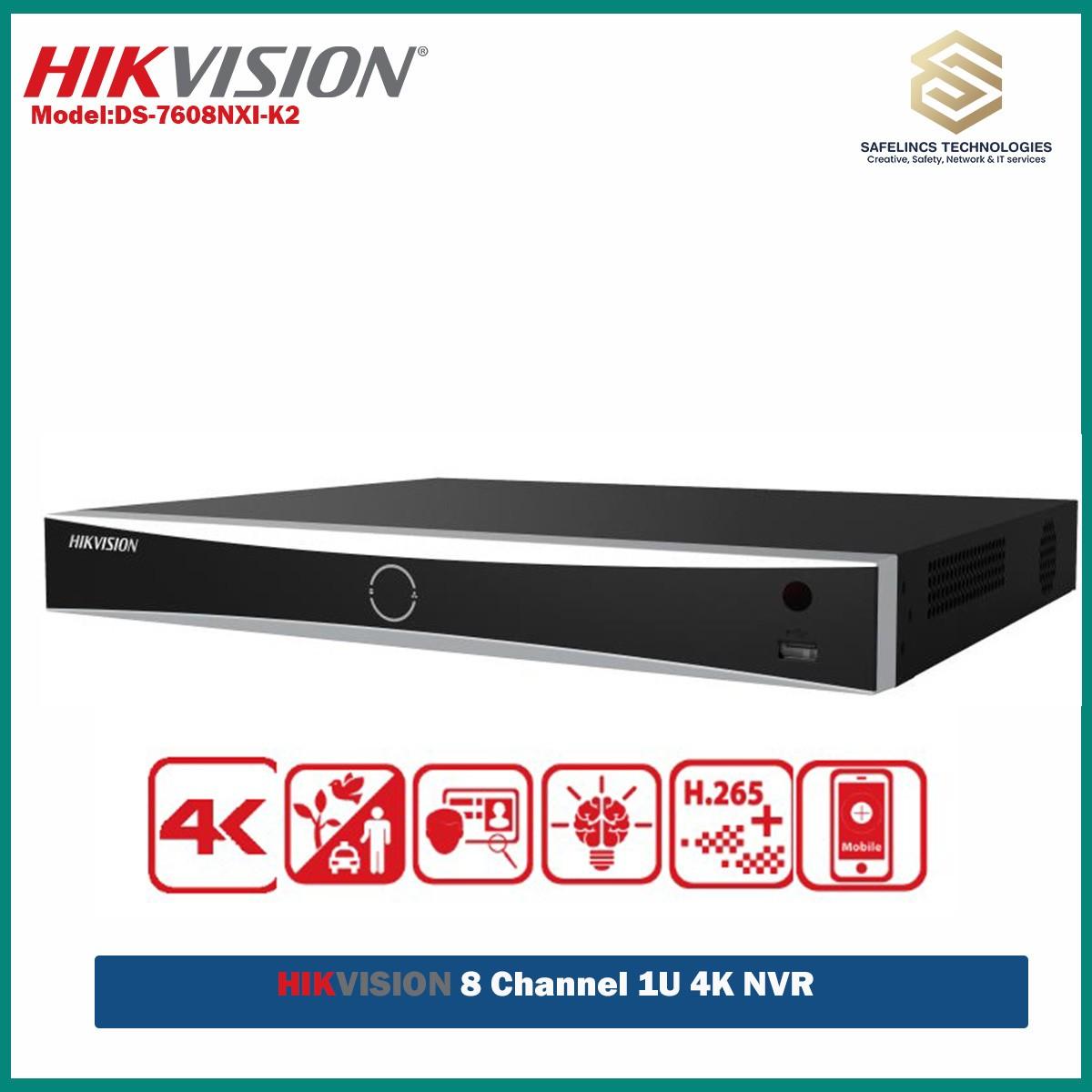 DS-7608NXI-K2-8-ch 1U K Series AcuSense 4K NVR