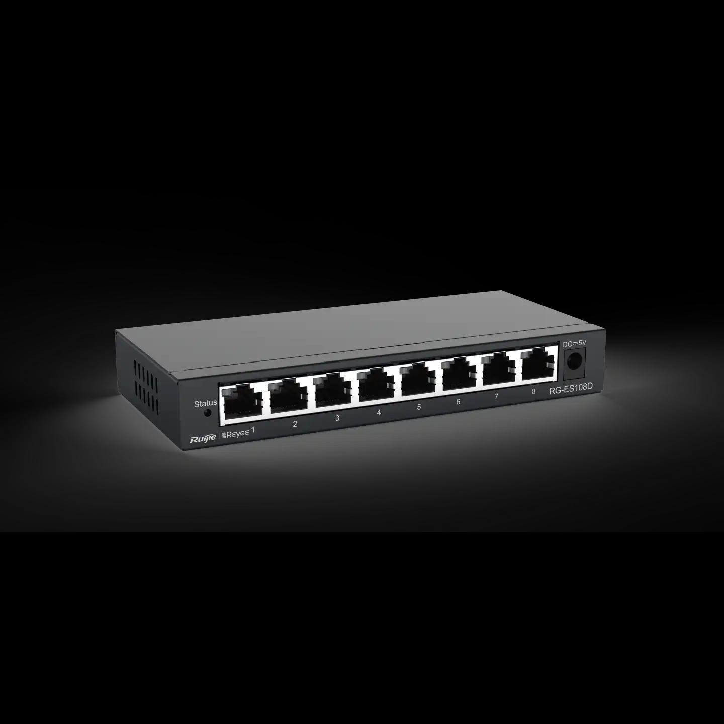 RG-ES108D, 8-port 10/100Mbps Desktop Unmanaged Switch