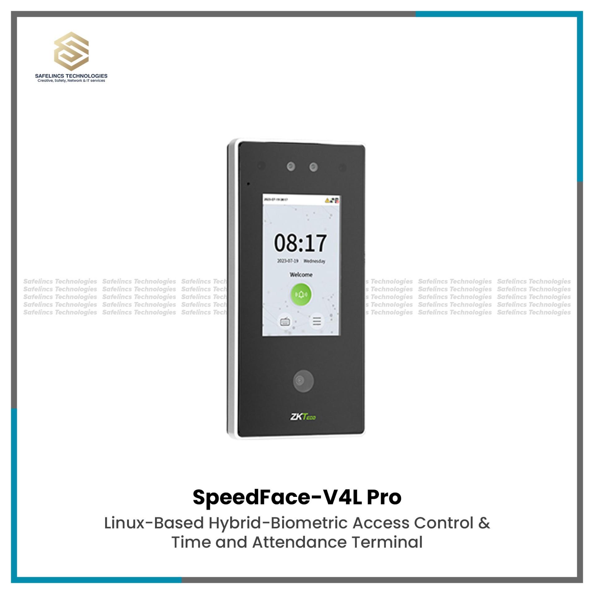ZKT SpeedFace-V4L-Pro Biometric & Time Attendance Machine