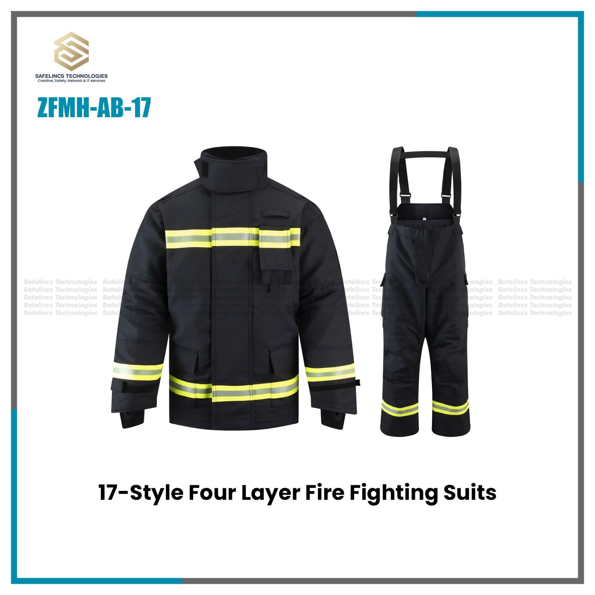 EN469 CERTIFICATED 11-Style Four Layer Fire Fighting Suits
