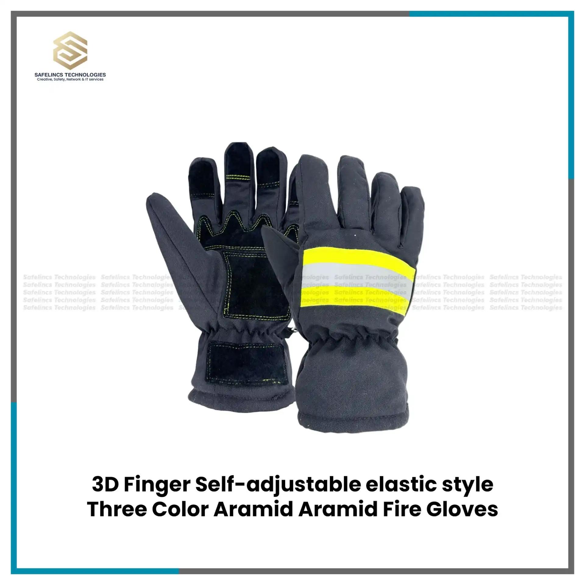 Three Color Aramid IIIA EN659 Certified Fire Gloves