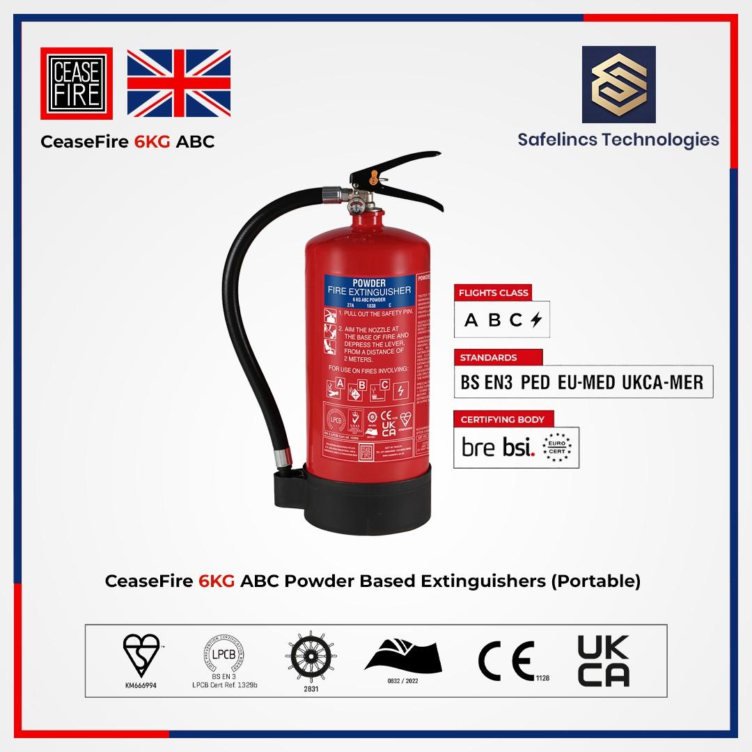 Ceasefire 6 KG ABC Type Fire Extinguisher