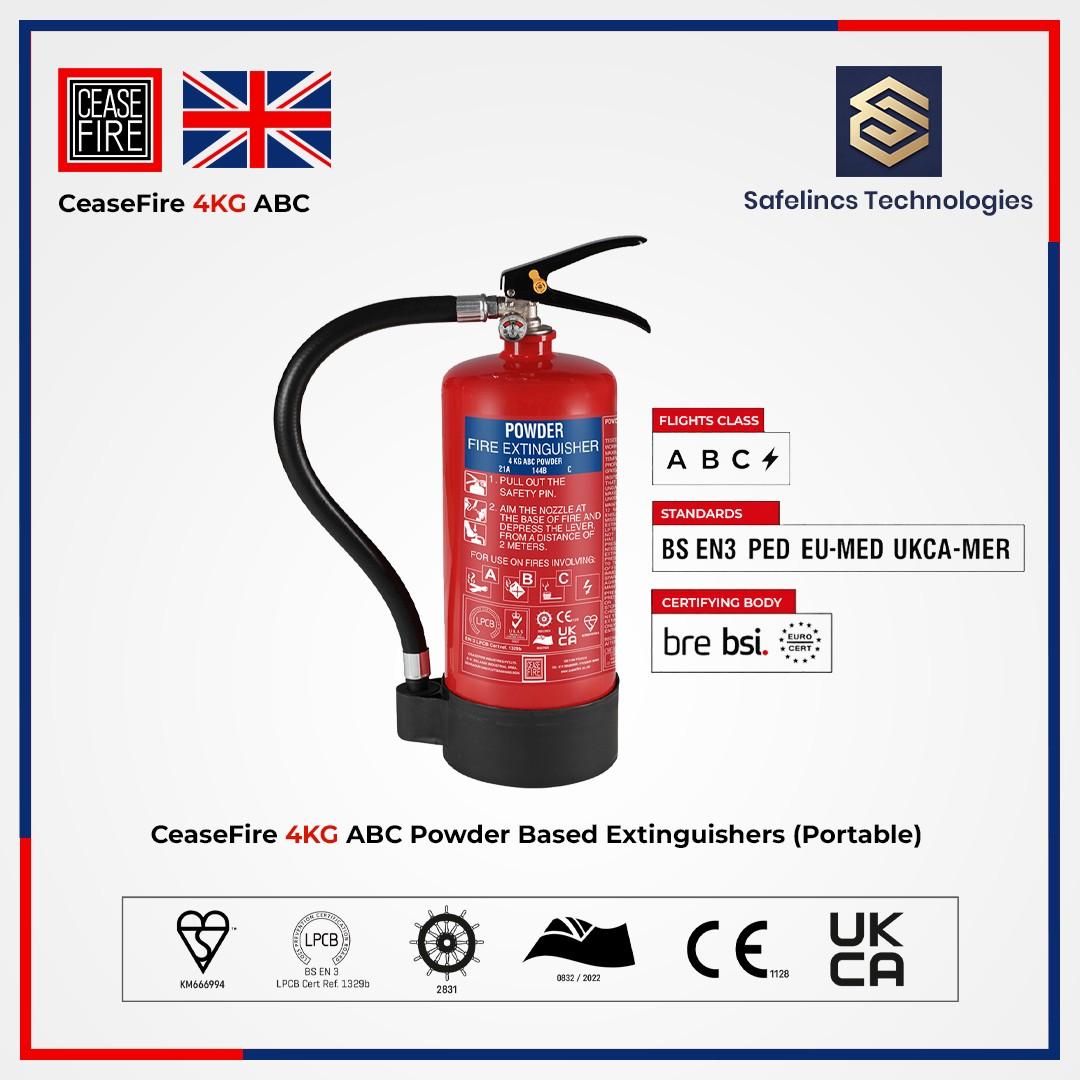 Cease Fire 4 KG ABC Type Fire Extinguisher